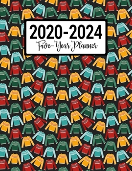 Paperback 2020-2024 Five-Year Planner: Sweater Pattern 60 Month Calendar Book
