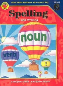 Paperback Brighter Child Grade Six: Spelling and Writing Book