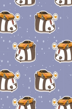 Notizbuch Panda mit Auto: Notizbuch modernes und auffälliges Notizbuch kariert 120 karierte Seiten Din A5 perfekt als Notizheft, Tagebuch und Journal ... Pandafans und CO2-Kämpfer (German Edition)