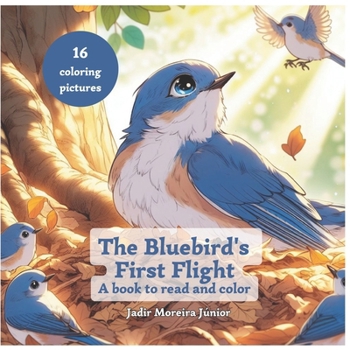 Paperback The Bluebird's First Flight: A book to read and color Book