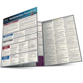 Paperback Parliamentary Procedure: A Quickstudy Laminated Reference Guide Book
