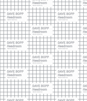 Paperback Dave Bopp: Headroom Book