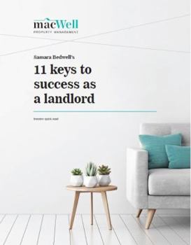 Paperback Samara Bedwell's 11 Keys to Success As A Landlord: Investor Quick Read Book