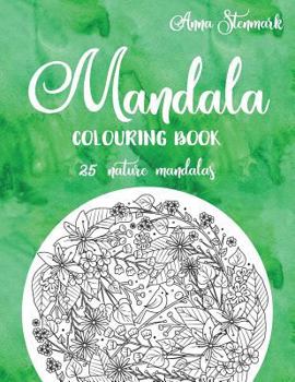 Paperback Mandala colouring book - 25 nature mandalas: The green mandala book