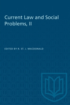 Paperback Current Law and Social Problems, II Book