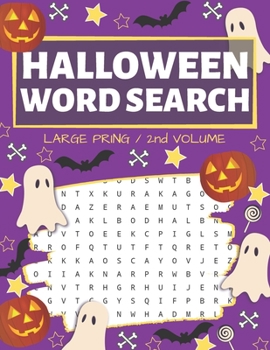 Halloween Word Search: Puzzle Book Large Print - 80 Halloween Puzzles