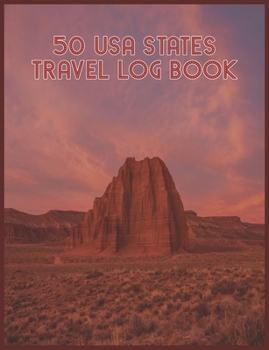 Paperback 50 USA States Travel Log Book: Log your journeys through the American States prompt book - Butte Mountain Montana Cover Book