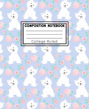 Paperback Composition Book College Ruled: Puppy Love Blue Fashion Line Paper Exercise Book Notebook For Middle School Through To College University Book