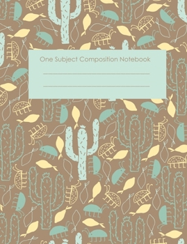 Paperback One Subject Composition Notebook: Desert Softcover Cover Wide Ruled Lined Paper Note-taking Guides for Early Learners Book
