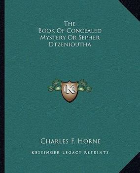 Paperback The Book Of Concealed Mystery Or Sepher Dtzenioutha Book
