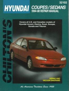 Paperback Hyundai Coupes and Sedans, 1994-98 Book