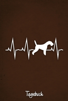 Tagebuch: Braunes liniertes Foxterrier Hunde Journal Herzschlag ca DIN A5 weiß liniert 110 Seiten (German Edition)