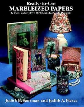 Paperback Ready-to-Use Marbleized Papers Book