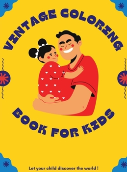 Vintage coloring book for kids