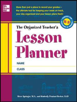 Paperback The Organized Teacher's Lesson Planner Book