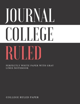 Paperback Journal: Colege Ruled Multi-Purpose Notebook for Writing Notes, Large ( 8.5" x 11" ) 110 Pages - Black Soft Matte Cover: High Q Book