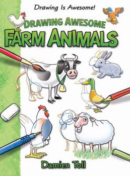 Paperback Drawing Awesome Farm Animals Book