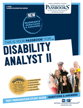 Paperback Disability Analyst II (C-4438): Passbooks Study Guide Volume 4438 Book