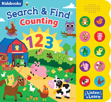 Board book Search & Find Counting 10 Button Sound Book: Counting 123 [With Battery] Book