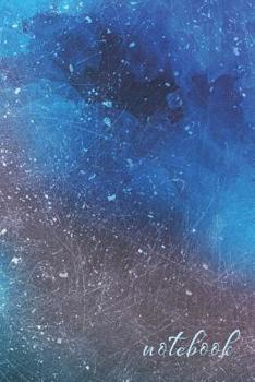 Paperback Notebook: Gorgeous Night Sky Inspired Blue Scratched Design Book