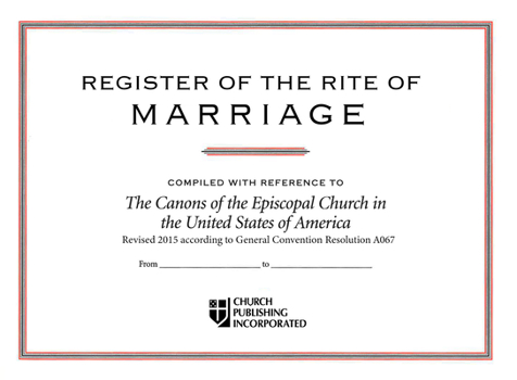 Hardcover Register of Marriages #50: Small Size Book
