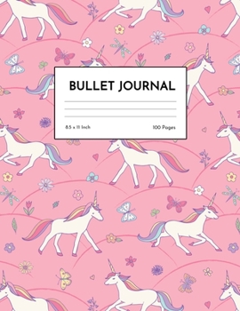 Bullet Journal: Pretty Unicorn Dot Grid Notebook - Dotted Note Pad for Kids, Girls, Teens, Tweens, Women - Gifts for Birthday and Christmas | Design 98840