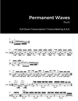 Paperback Rush - Permanent Waves: Full Drum Transcription Book