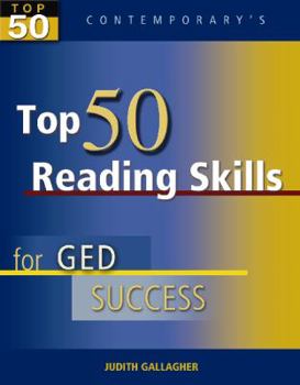 Paperback Top 50 Reading Skills for GED Success, Student Text Only Book