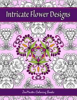 Paperback Intricate Flower Designs: Adult Coloring Book with floral kaleidoscope designs Book