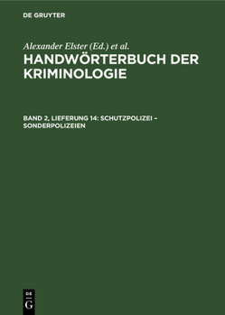 Hardcover Schutzpolizei - Sonderpolizeien [German] Book
