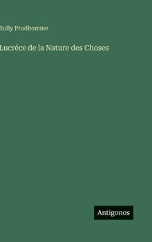 Hardcover Lucréce de la Nature des Choses [French] Book