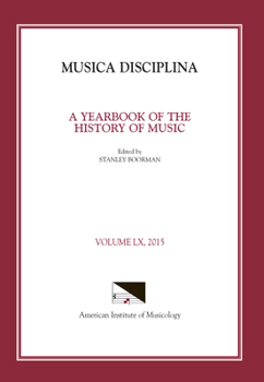 Paperback Musica Disciplina, Vol. 60, 2015: Volume 60 Book