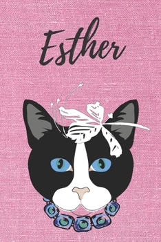 Esther Katzen-Malbuch / Notizbuch Tagebuch: Individuelles personalisiertes blanko M�dchen & Frauen Namen Notizbuch, blanko DIN A5 Seiten. Ideal als Uni ... Weihnachts & Geburtstags Geschenk f�r Frauen