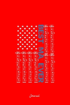 Journal: Dot Grid Journal - American Flag Music-Note Mamas Cool Christmas Gift - Red Dotted Diary, Planner, Gratitude, Writing, Travel, Goal, Bullet Notebook