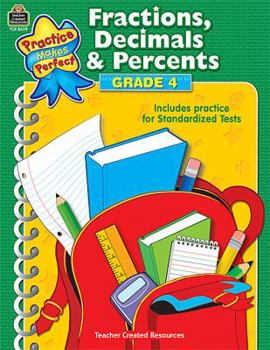 Paperback Fractions, Decimals & Percents Grade 4 Book