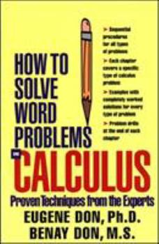 Paperback How to Solve Word Problems in Calculus Book