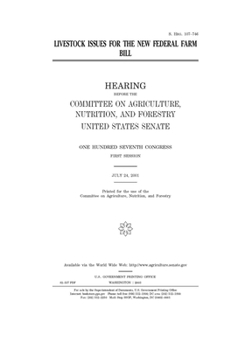 Livestock issues for the new federal farm bill