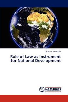 Paperback Rule of Law as Instrument for National Development Book