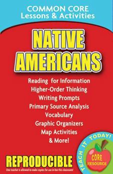 Paperback Native American: Common Core Lessons & Activities Book