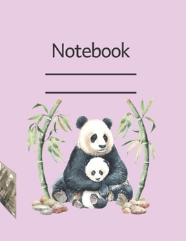 Notebook: Lined, Soft Cover,  Size 8.5 x 11 Notebook: Composition Book, Journal Panda Edition