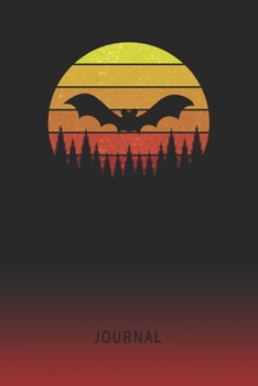 Journal: Blank Bat Personal Writing Diary | Old School Retro Vintage Sunset 80s Cover | Daily Journalism Diaries for Journalists & Writers | ... Set Goals & Write about your Life & Interests