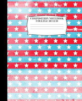 Paperback Composition Notebook: American Mermaid Scales Composition Book 7.5 X9.25 100 Pages College Rule Book
