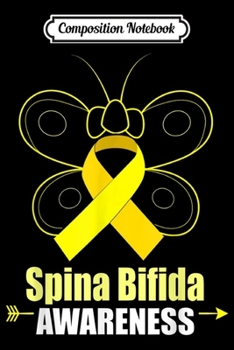 Composition Notebook: Butterfly Spina Bifida Ribbon Spina Bifida Awareness  Journal/Notebook Blank Lined Ruled 6x9 100 Pages
