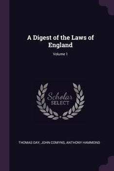 Paperback A Digest of the Laws of England; Volume 1 Book