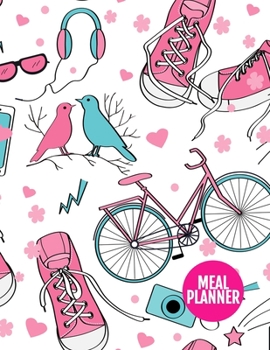 Meal Planner: Simple 52 Weeks Pages for Tracking and Planning your Meals, Grocery Shopping List, Food Planner Prep Book | Large 8.5 x 11 Inch | 110 Pages  - Cover Design BR 000237