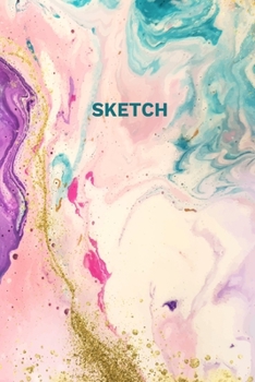 Sketch: 110-Page 6"x9" Sketchbook for Art, Doodling, and Drawing | A Kawaii Unicorn Rainbows Notebook for Little Girls, Teens and Tween Girls | Christmas Gift for Little Girl