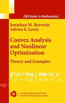 Hardcover Convex Analysis and Nonlinear Optimization: Theory and Examples Book