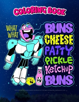 Coloring Book: Kids DC Comics n Titans Go! Cyborg Burger List, Children Coloring Book, 100 Pages to Color