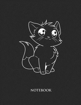Paperback Cute Cat Notebook: Hand Writing Notebook - Large (8.5 x 11 inches) - 110 Numbered Pages - White Softcover Book