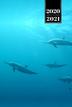 Dolphin Beluga Whale Porpoise Dolphinfish Week Planner Weekly Organizer Calendar 2020 / 2021 - Group Swimming: Cute Wildlife Animal Pet Bullet Journal Notebook Diary in 6" x 9" Inch Pocket Size